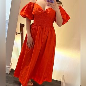 XS Puff Sleeve Maxi Dress